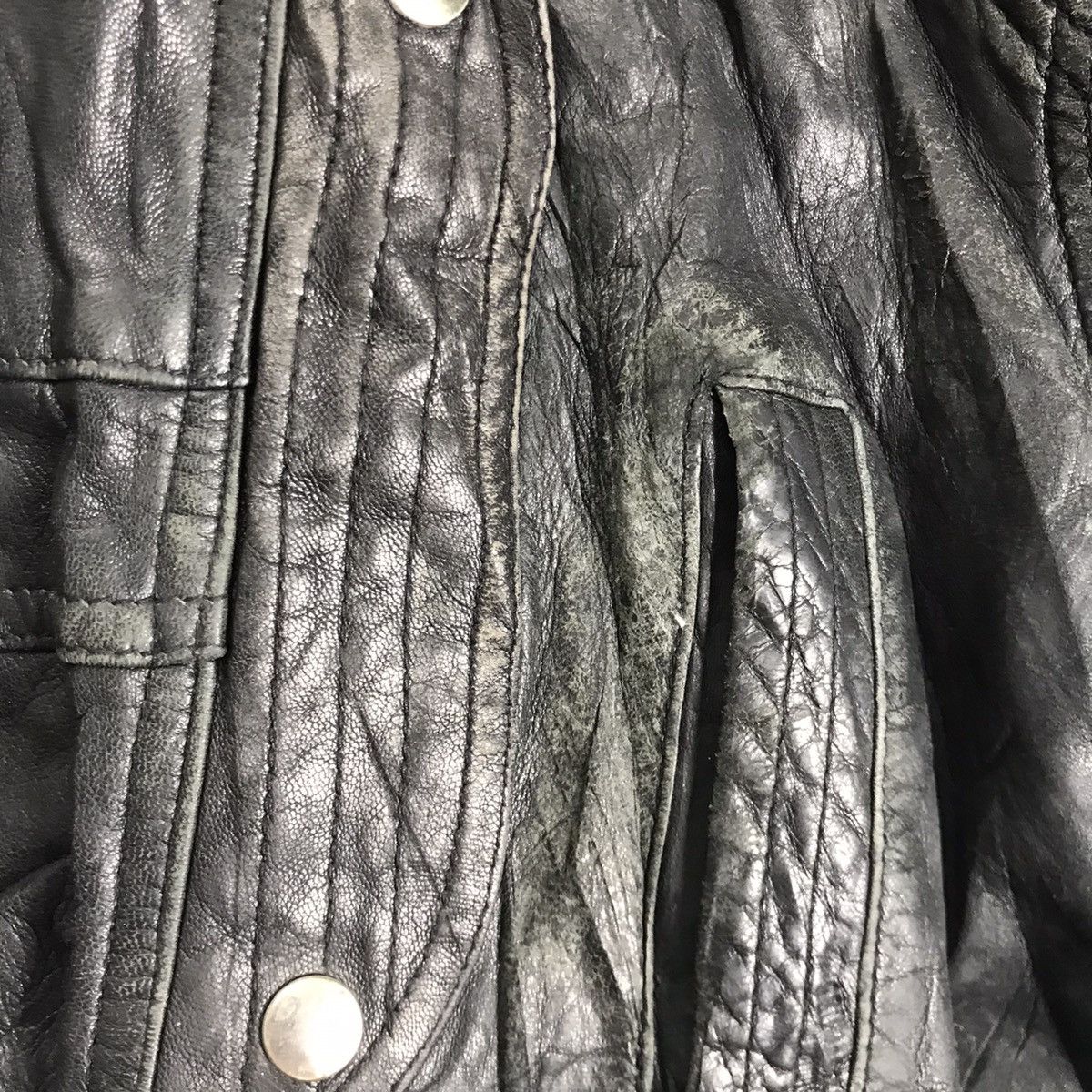 Genuine Leather × Japanese Brand Cowhide Issey Miyake Inspired Oversize Leather Jacket Size US L / EU 52-54 / 3 - 14 Thumbnail