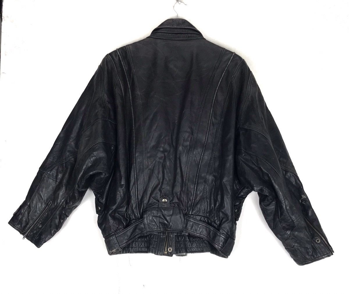 Genuine Leather × Japanese Brand Cowhide Issey Miyake Inspired Oversize Leather Jacket Size US L / EU 52-54 / 3 - 3 Thumbnail