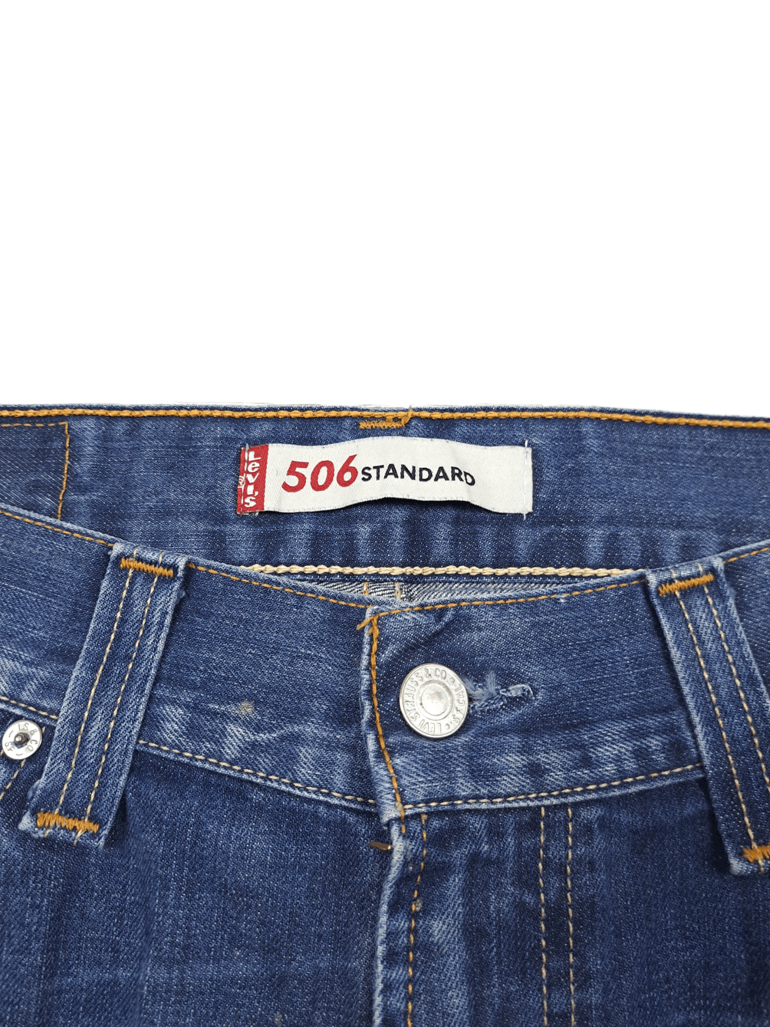 Levi's × Levi's Vintage Clothing × Vintage 💎 Vintage Levi's 506 33/32 Washed Blue Navy Straight Jeans Size US 33 - 4 Thumbnail