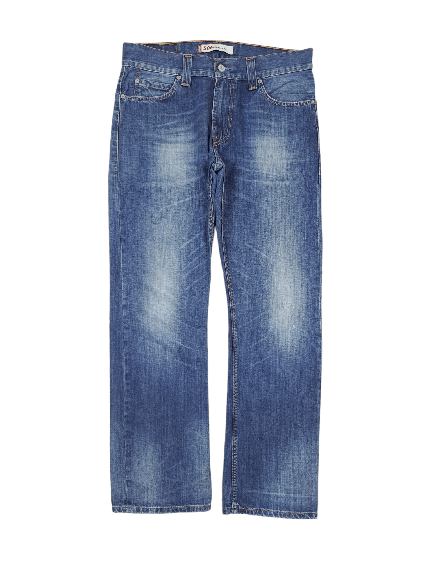 Levi's × Levi's Vintage Clothing × Vintage 💎 Vintage Levi's 506 33/32 Washed Blue Navy Straight Jeans Size US 33 - 1 Thumbnail