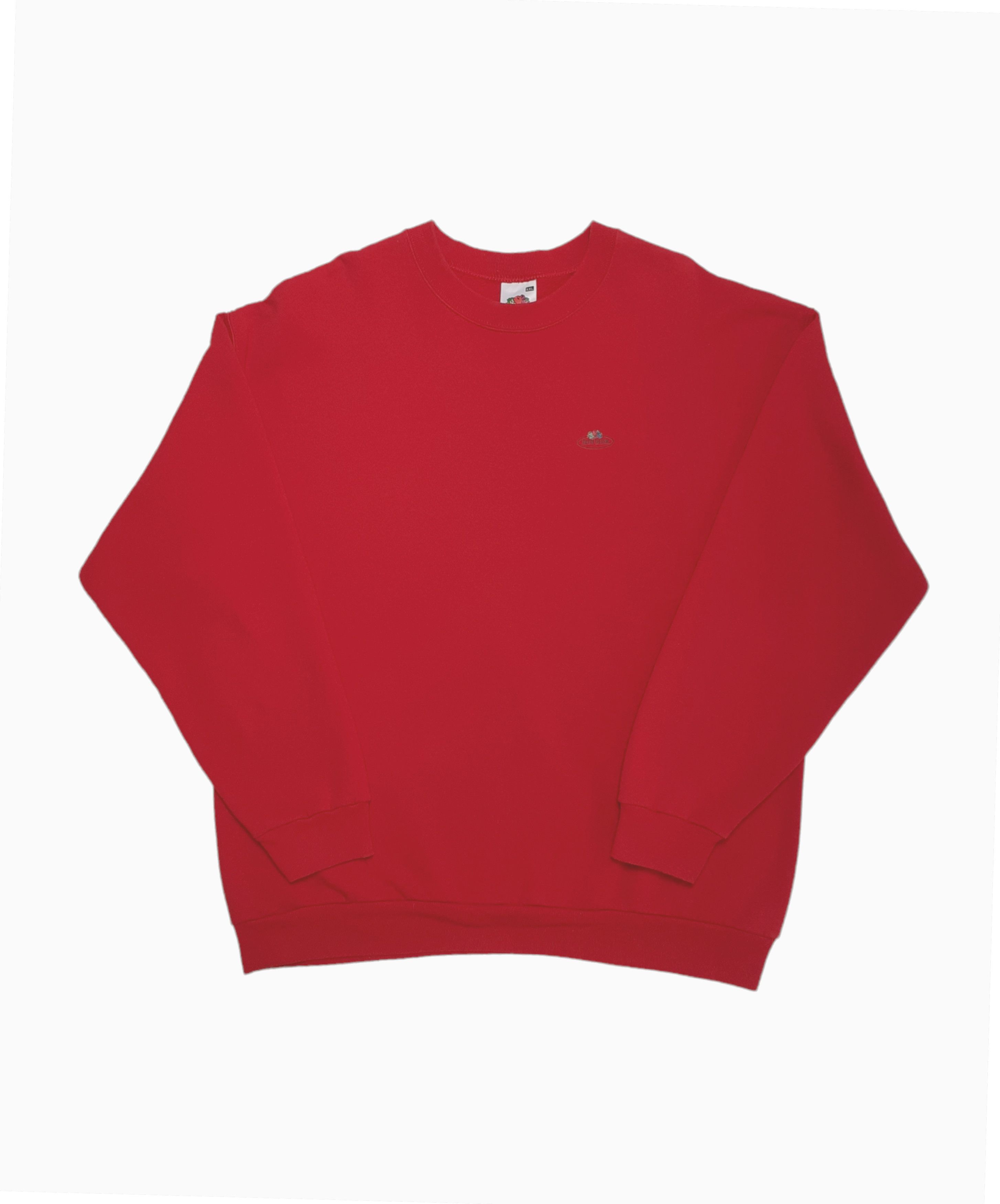 Fruit Of The Loom × Vintage 90's FOTL Vintage Blank Basic Red Crewneck Sweatshirt XXL Size US XXL / EU 58 / 5 - 1 Thumbnail