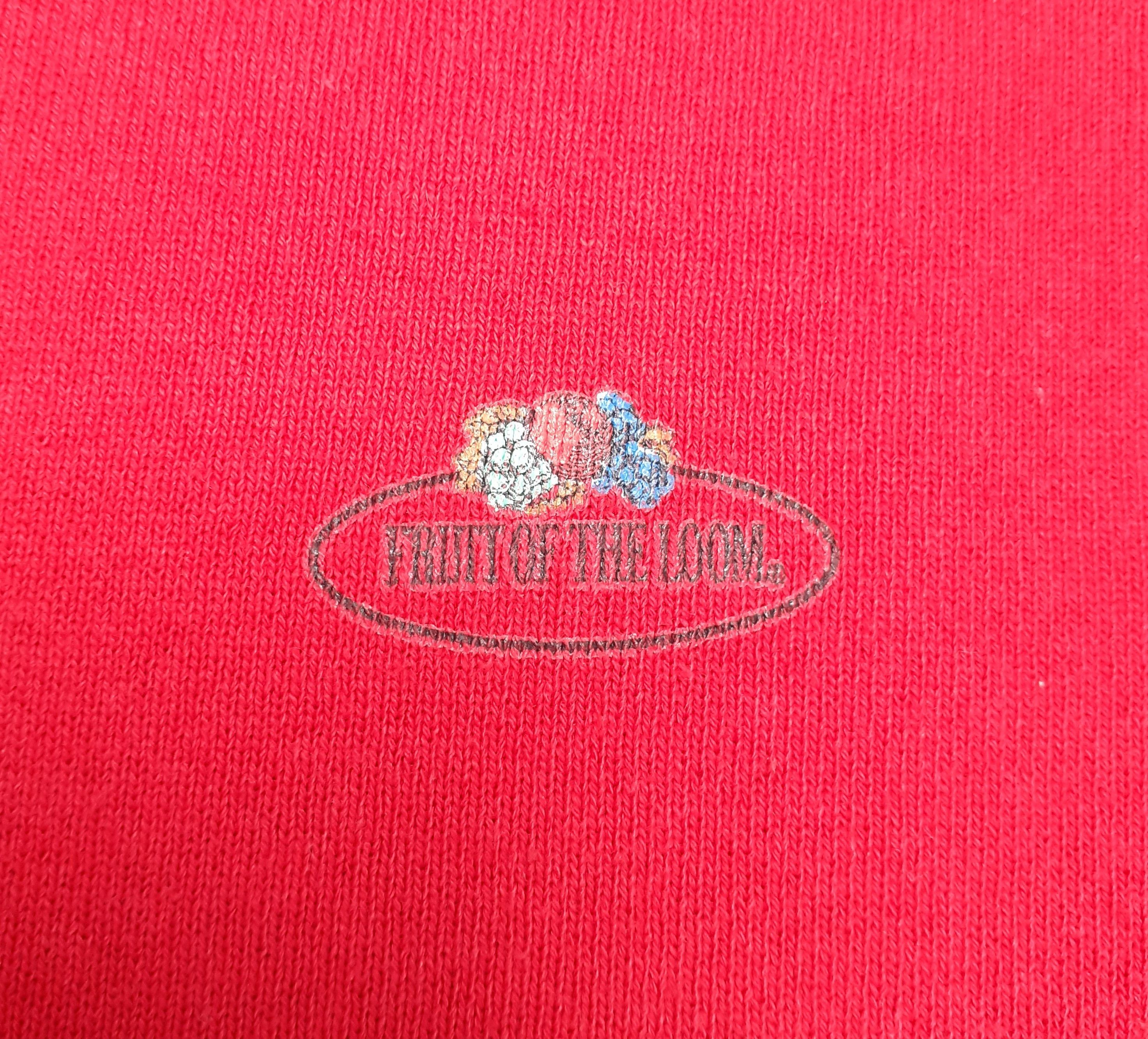 Fruit Of The Loom × Vintage 90's FOTL Vintage Blank Basic Red Crewneck Sweatshirt XXL Size US XXL / EU 58 / 5 - 3 Thumbnail