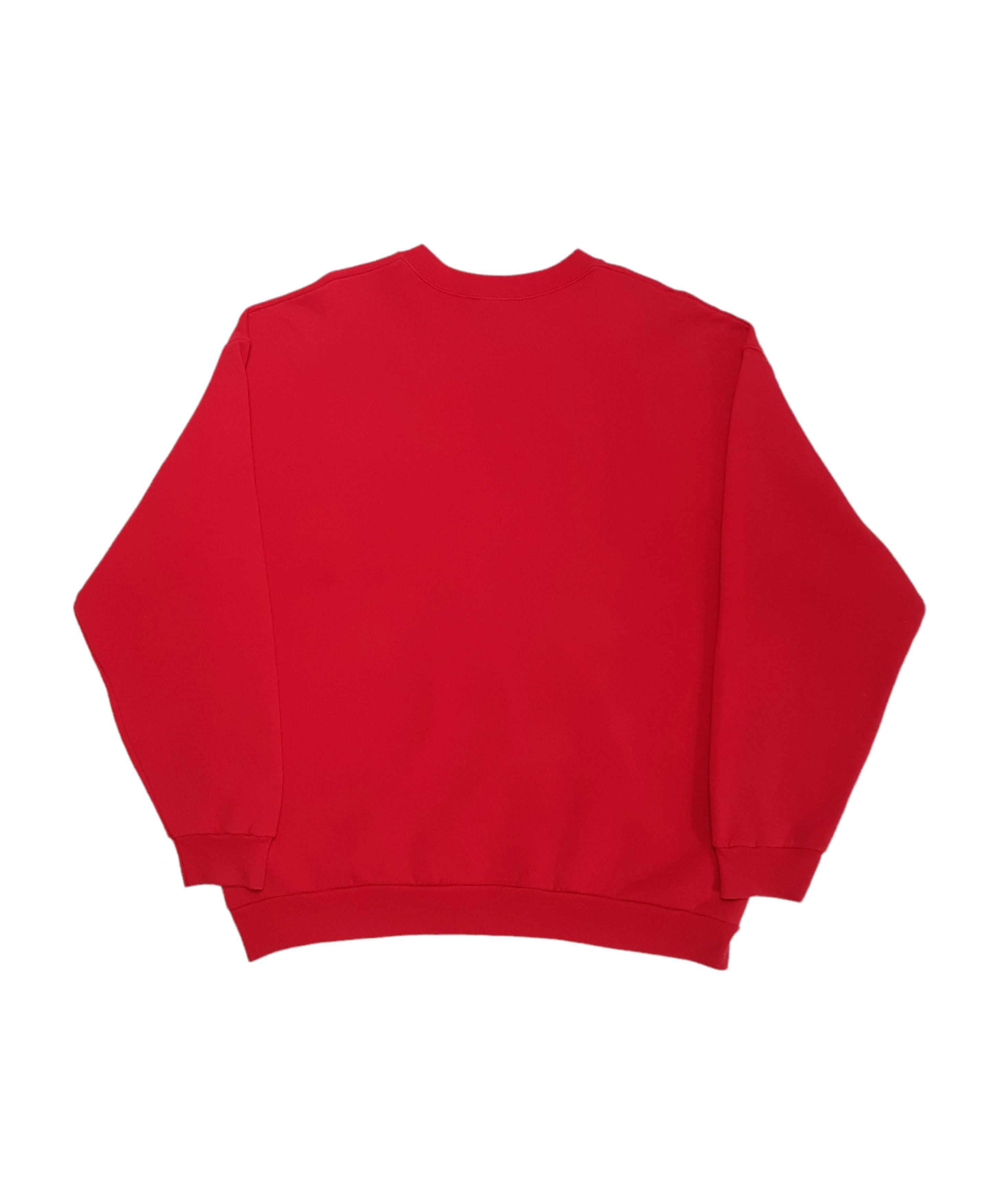 Fruit Of The Loom × Vintage 90's FOTL Vintage Blank Basic Red Crewneck Sweatshirt XXL Size US XXL / EU 58 / 5 - 2 Thumbnail