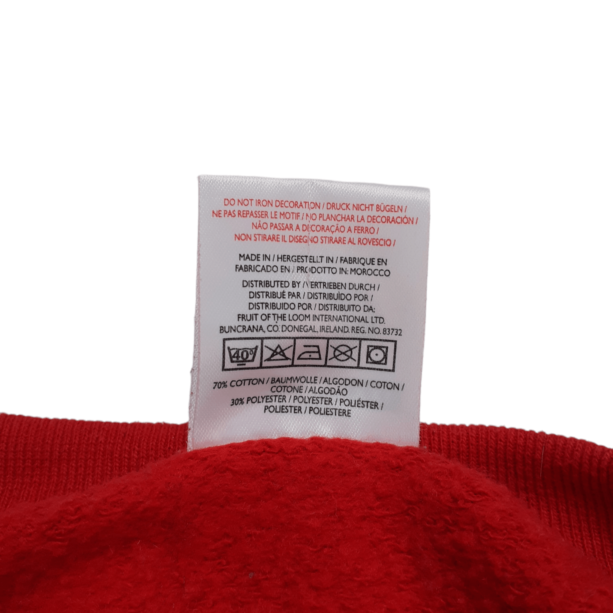 Fruit Of The Loom × Vintage 90's FOTL Vintage Blank Basic Red Crewneck Sweatshirt XXL Size US XXL / EU 58 / 5 - 6 Thumbnail