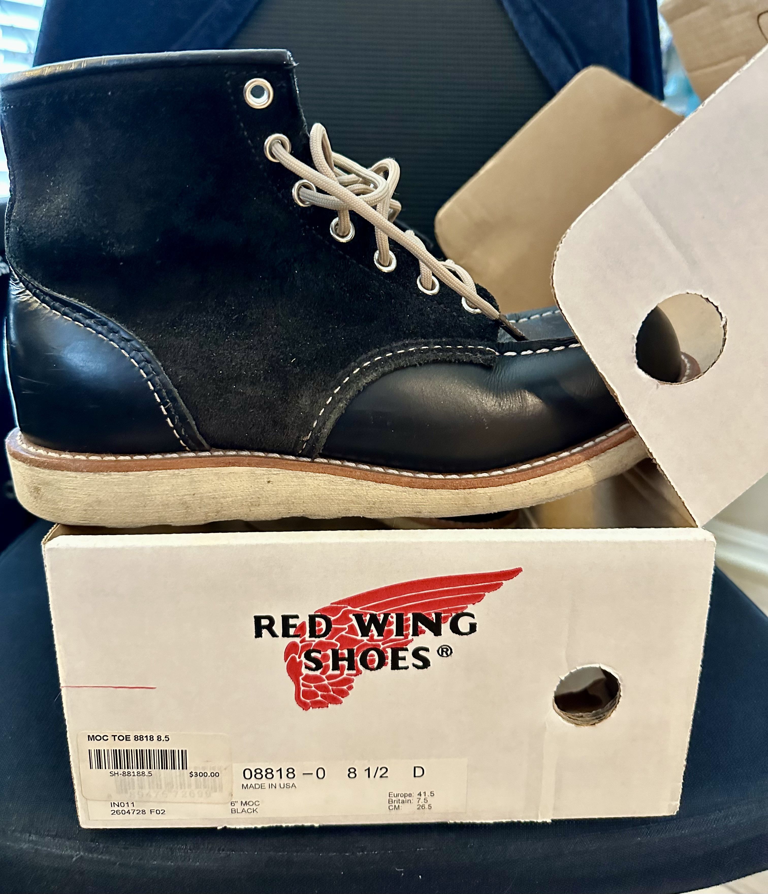 Red Wing Ltd Ed Red Wing 8818 6 Moc Black Chrome Black Abilene Rough Grailed