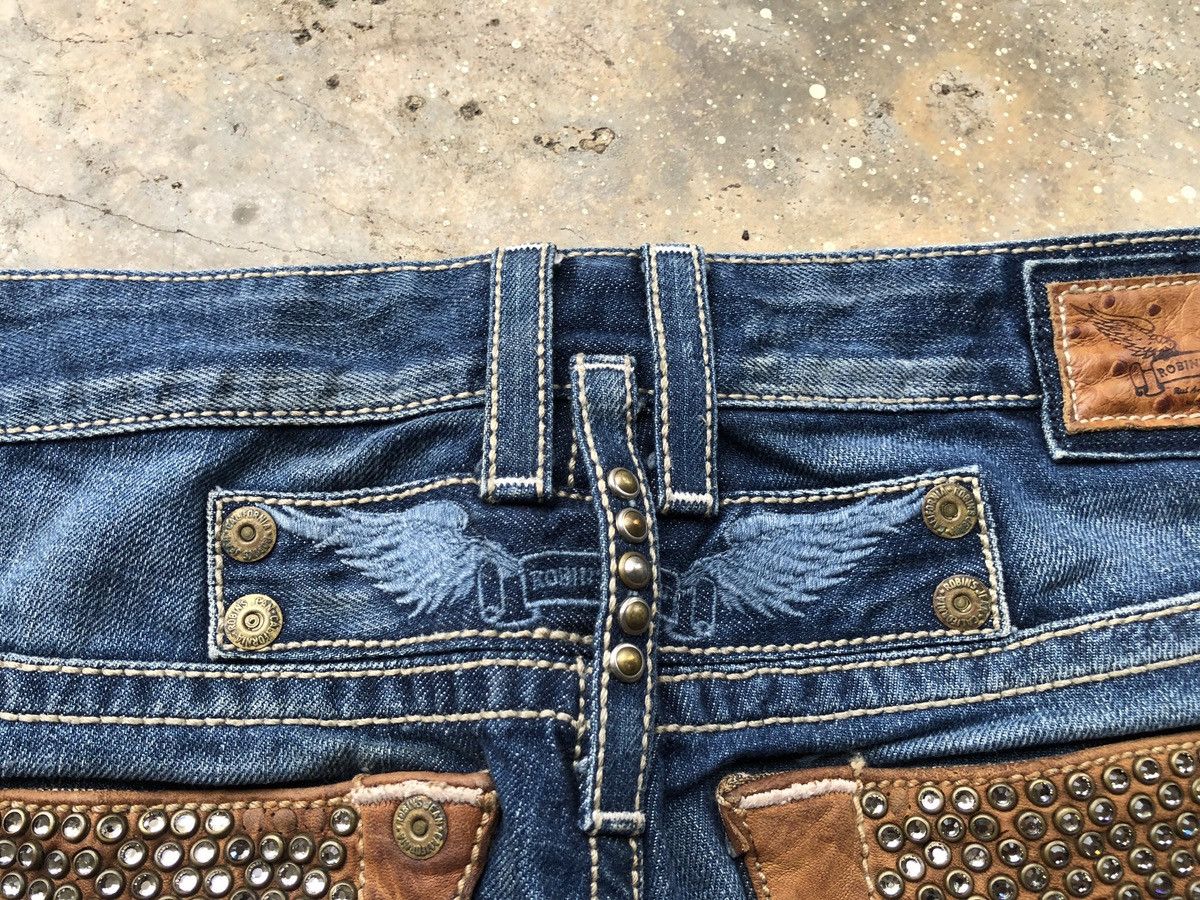 Robins Jeans ROBIN JEANS SWAROSKI DENIM JEANS FLARED Size US 35 - 21 Thumbnail