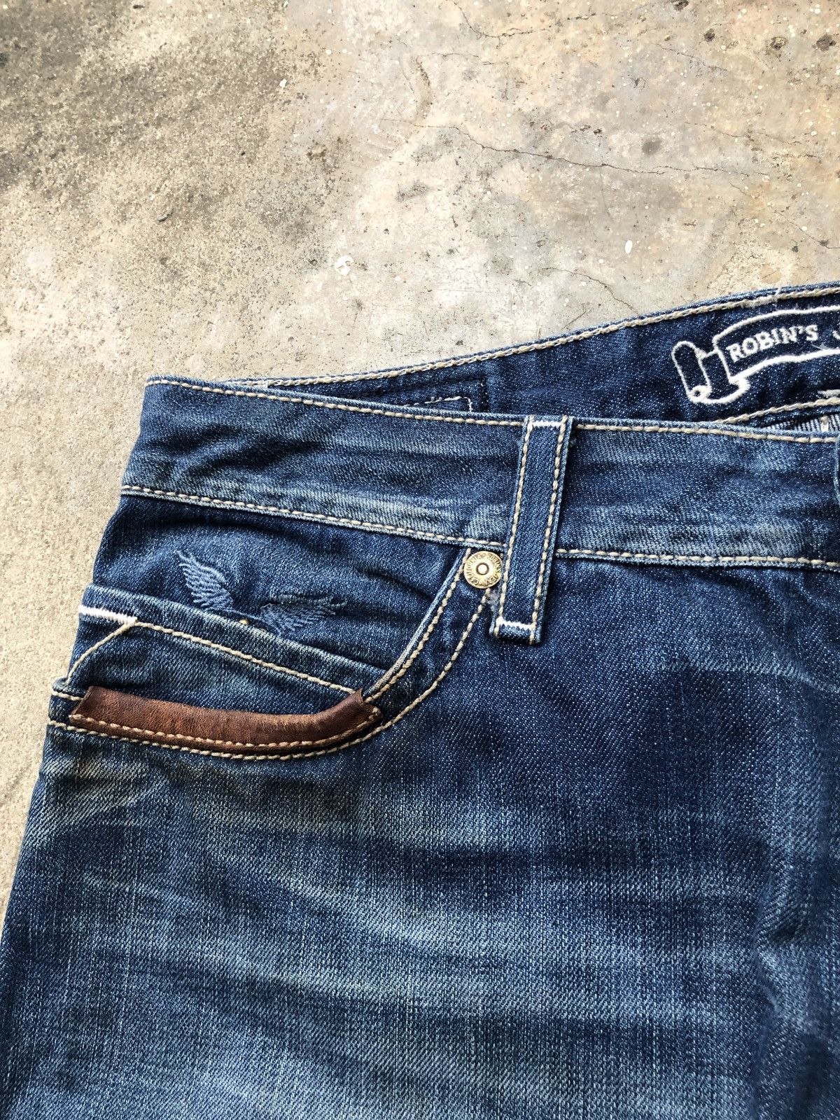 Robins Jeans ROBIN JEANS SWAROSKI DENIM JEANS FLARED Size US 35 - 7 Thumbnail