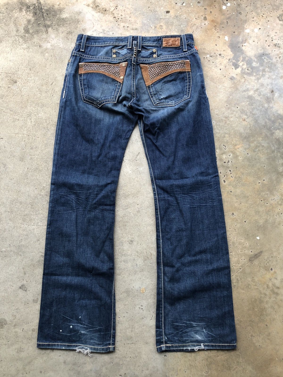 Robins Jeans ROBIN JEANS SWAROSKI DENIM JEANS FLARED Size US 35 - 1 Thumbnail