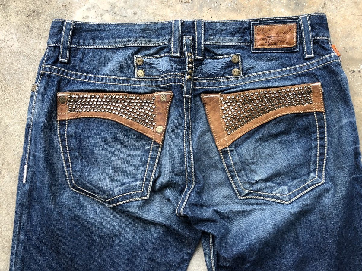 Robins Jeans ROBIN JEANS SWAROSKI DENIM JEANS FLARED Size US 35 - 15 Thumbnail