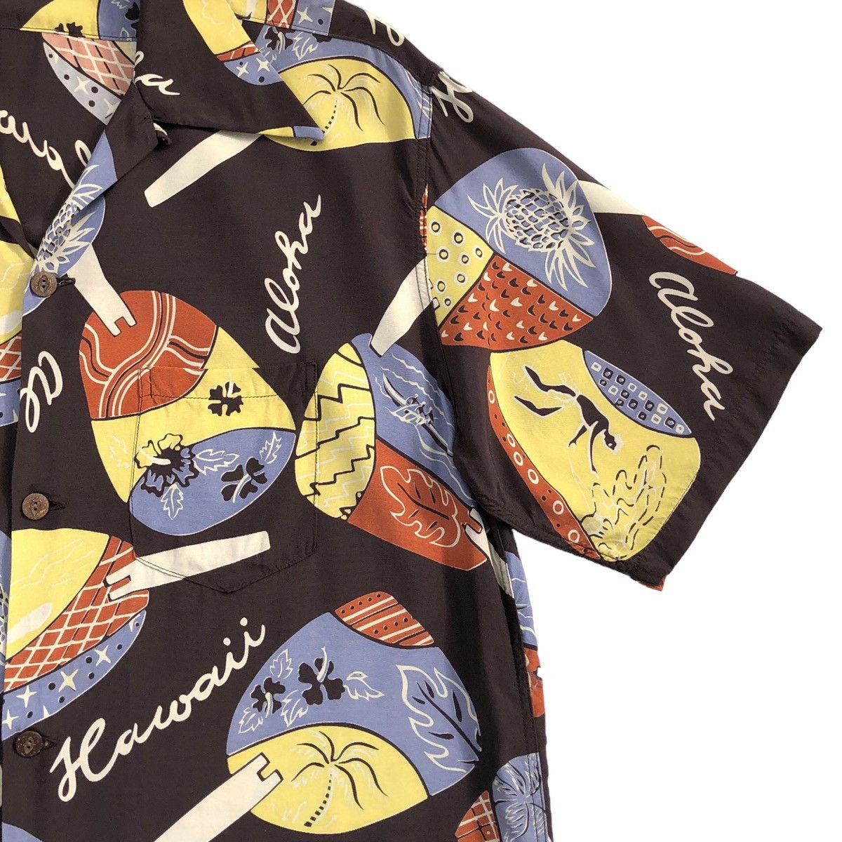 Denime Denime Japanese Sensu Motif Design Hand Print Hawaiian Shirt Size US L / EU 52-54 / 3 - 3 Thumbnail