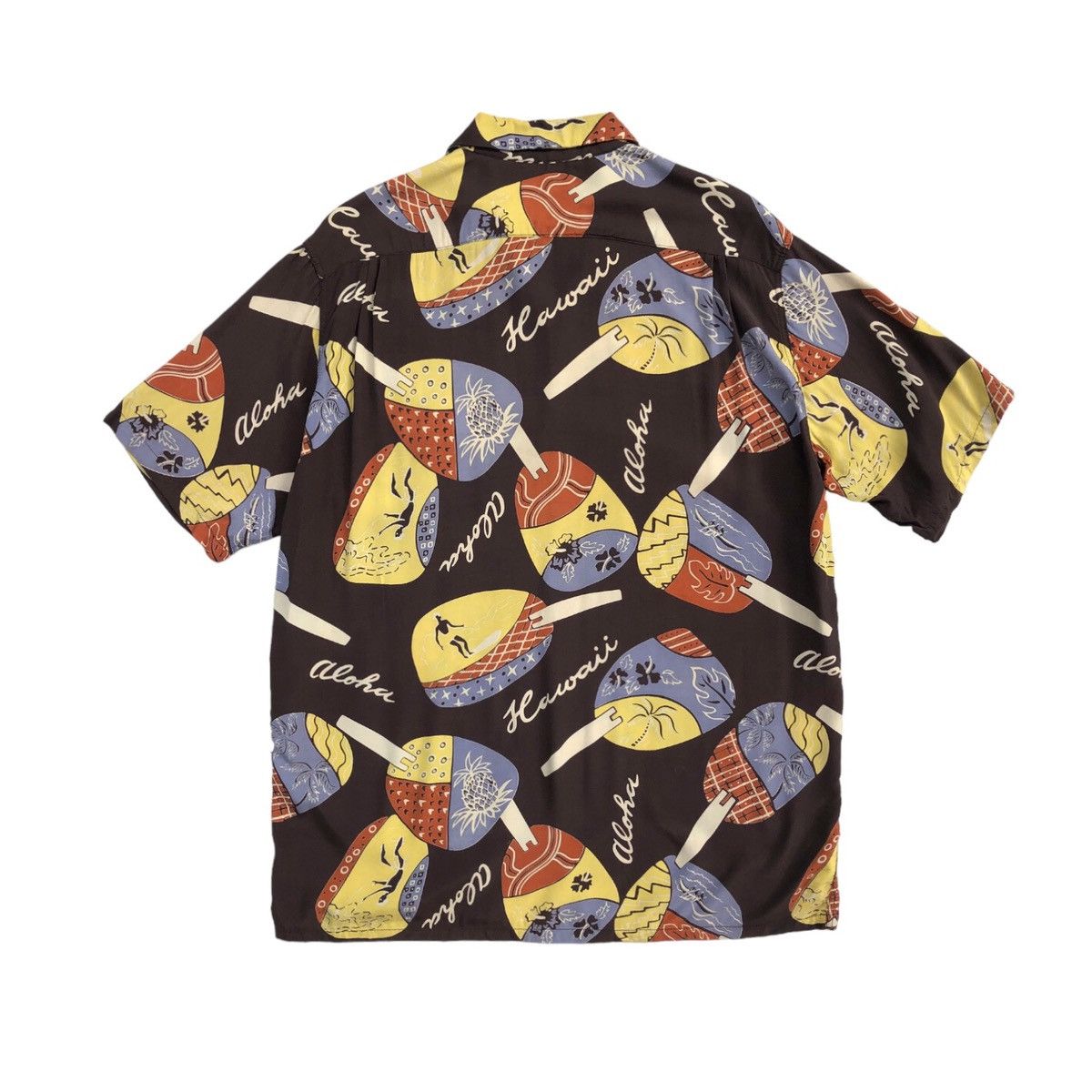 Denime Denime Japanese Sensu Motif Design Hand Print Hawaiian Shirt Size US L / EU 52-54 / 3 - 7 Thumbnail