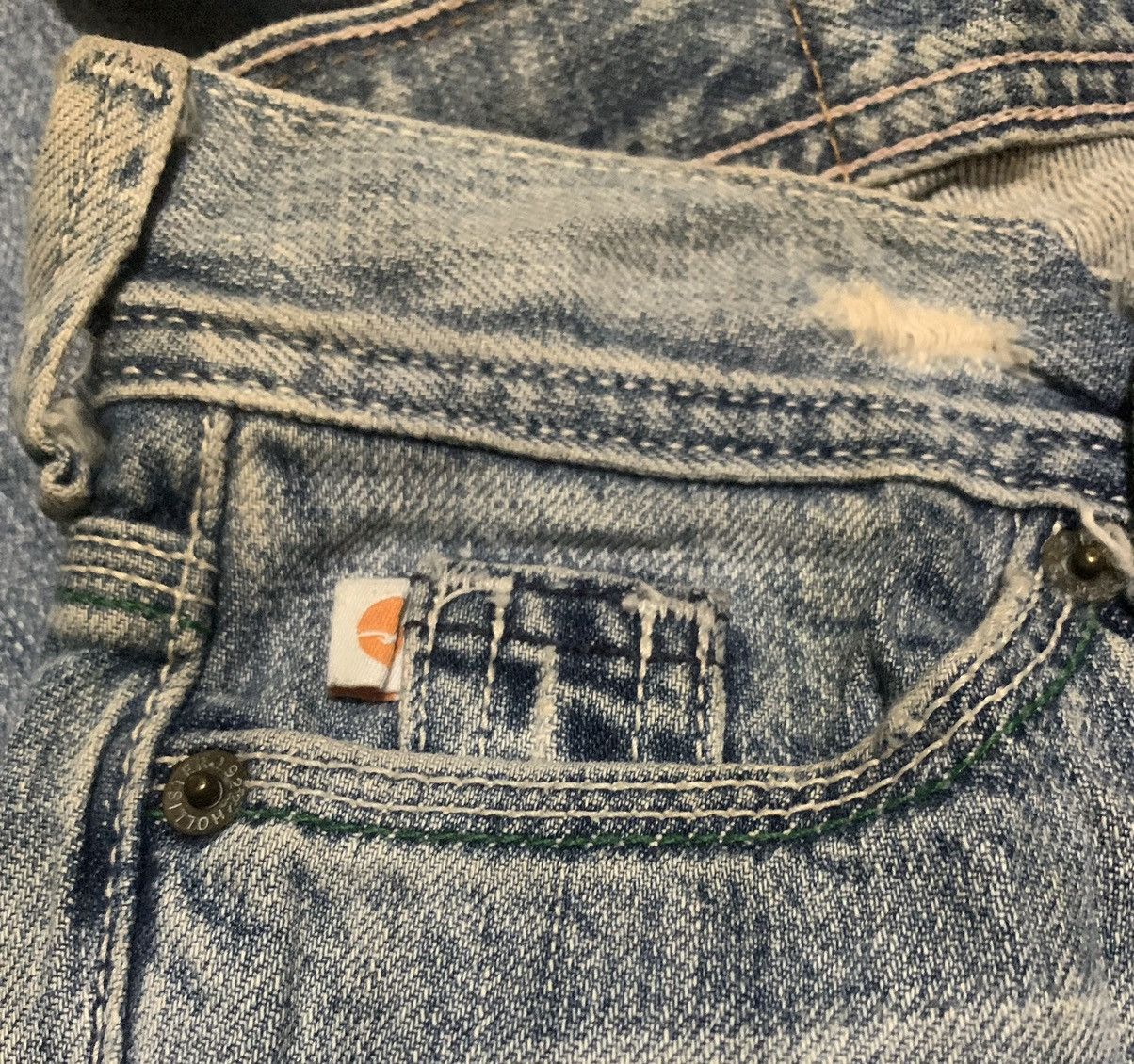 Abercrombie & Fitch Abercrombie & Fitch Tapered Jeans Distressed Style Size 34" / US 12 / IT 48 - 10 Thumbnail
