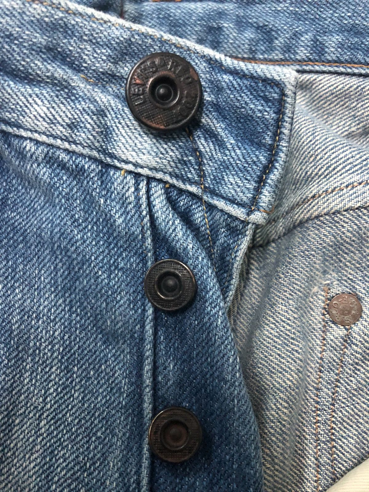 Levi's × Vintage RARE VINTAGE LEVIS RED SELVEDGE ANKLE CUT DISTRESSED DENIM Size US 28 / EU 44 - 6 Thumbnail