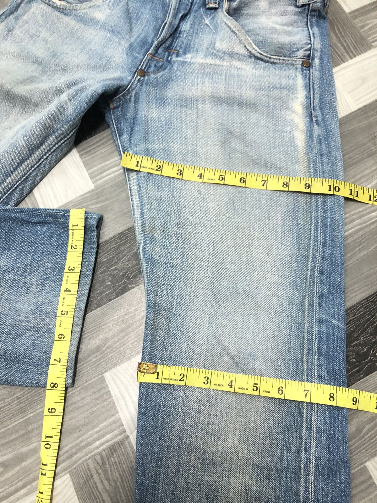 Levi's × Vintage RARE VINTAGE LEVIS RED SELVEDGE ANKLE CUT DISTRESSED DENIM Size US 28 / EU 44 - 12 Thumbnail