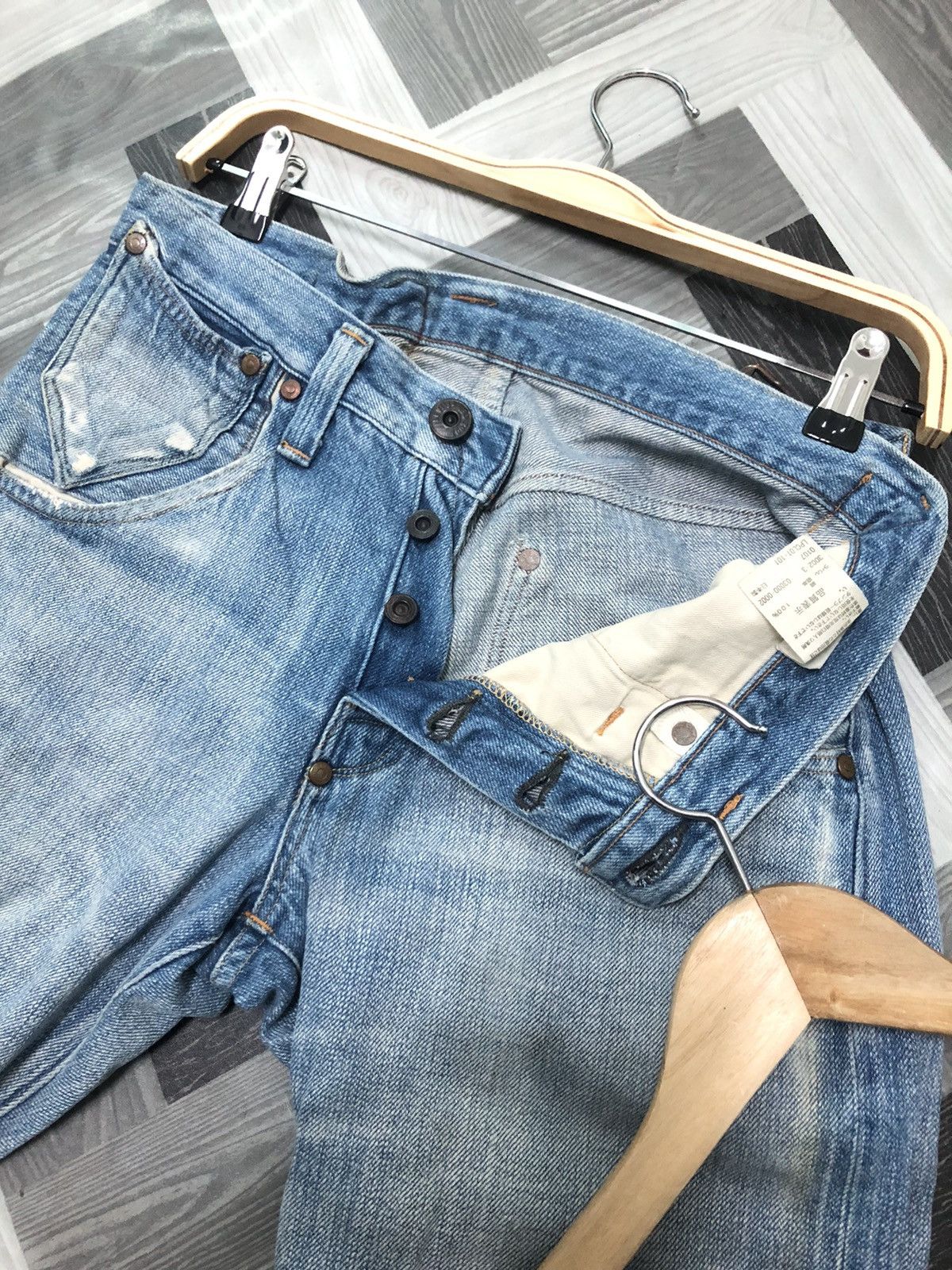 Levi's × Vintage RARE VINTAGE LEVIS RED SELVEDGE ANKLE CUT DISTRESSED DENIM Size US 28 / EU 44 - 5 Thumbnail