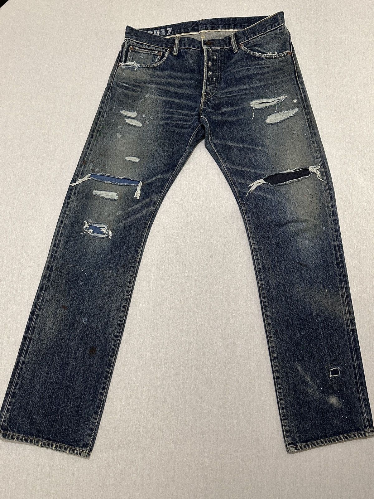 Visvim Visvim Social Sculpture 01 Slim Damaged-17 L32 W34 | Grailed