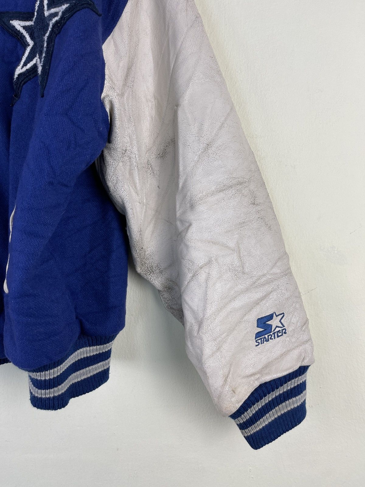 Starter × Vintage Vintage Starter NFL Team Sleeve Leather Varsity Jacket Size US M / EU 48-50 / 2 - 6 Thumbnail