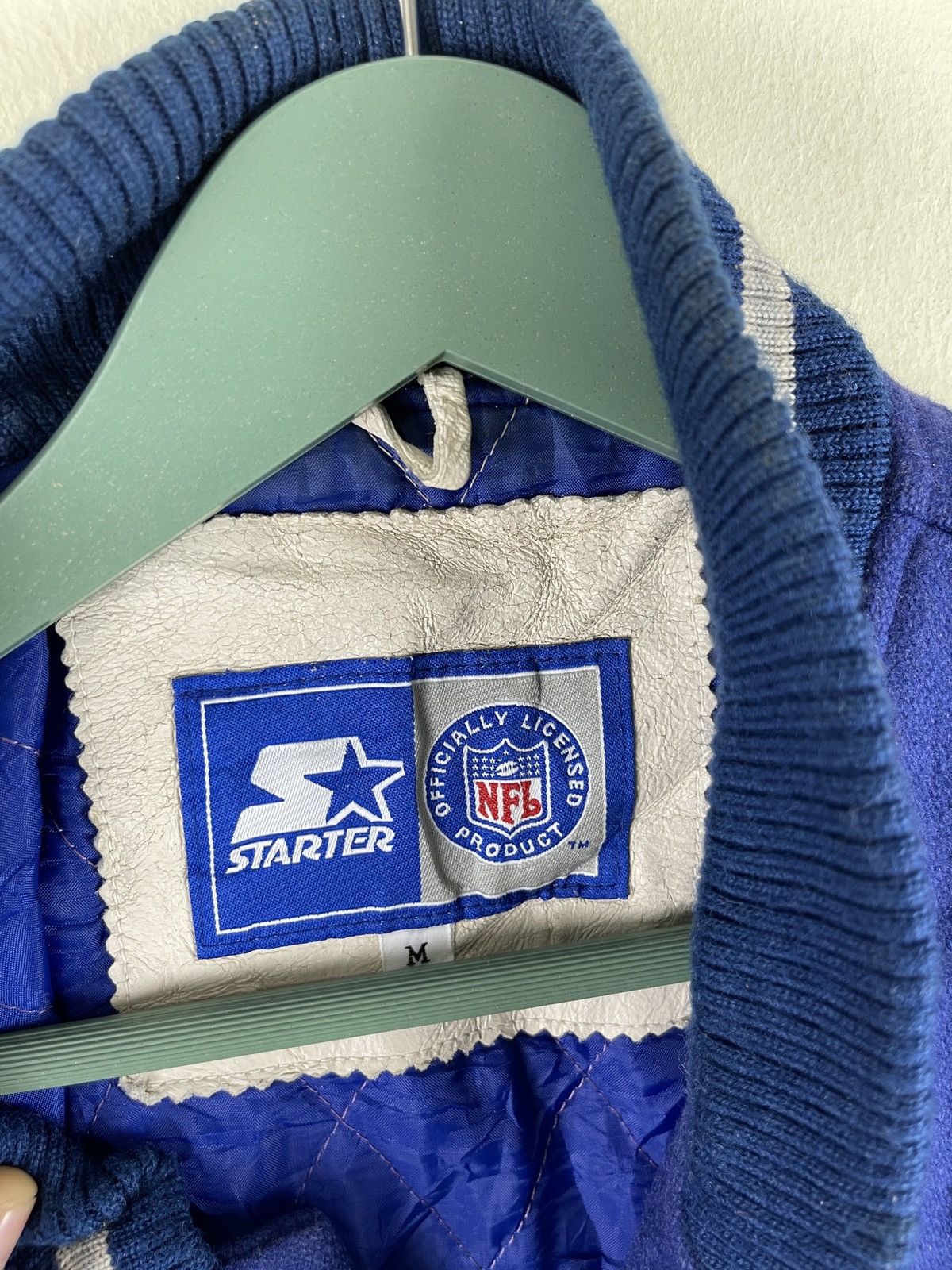 Starter × Vintage Vintage Starter NFL Team Sleeve Leather Varsity Jacket Size US M / EU 48-50 / 2 - 8 Thumbnail