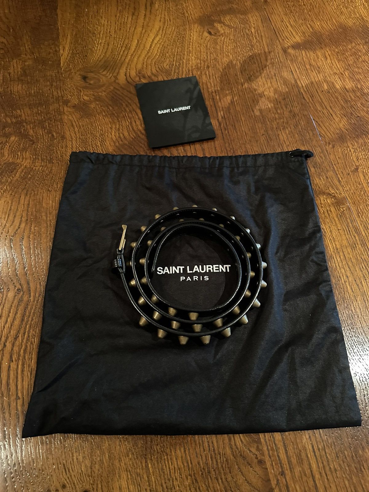 Grail 😍 FW13 Saint Laurent studded belt black leather Hedi