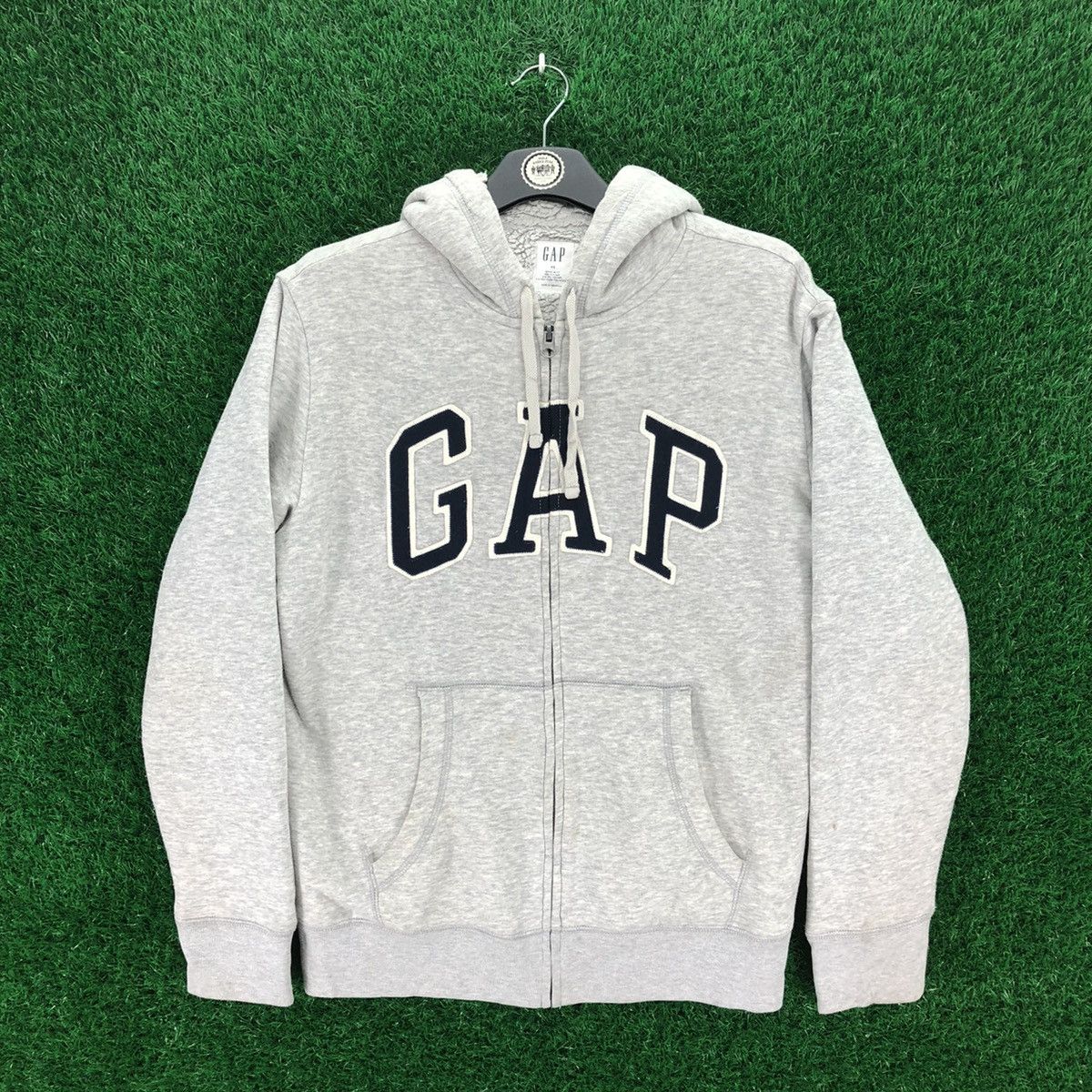 Gap Vintage Y2K GAP Big Logo Sweater Hoodie Sherpa Lining Size US M / EU 48-50 / 2 - 1 Thumbnail