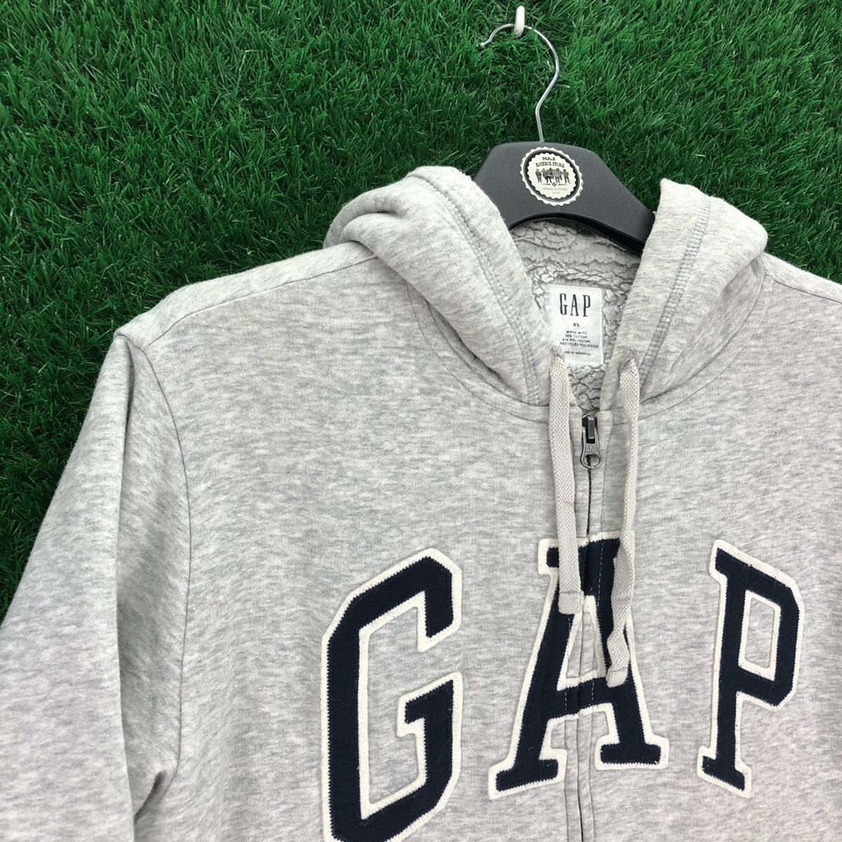 Gap Vintage Y2K GAP Big Logo Sweater Hoodie Sherpa Lining Size US M / EU 48-50 / 2 - 2 Thumbnail