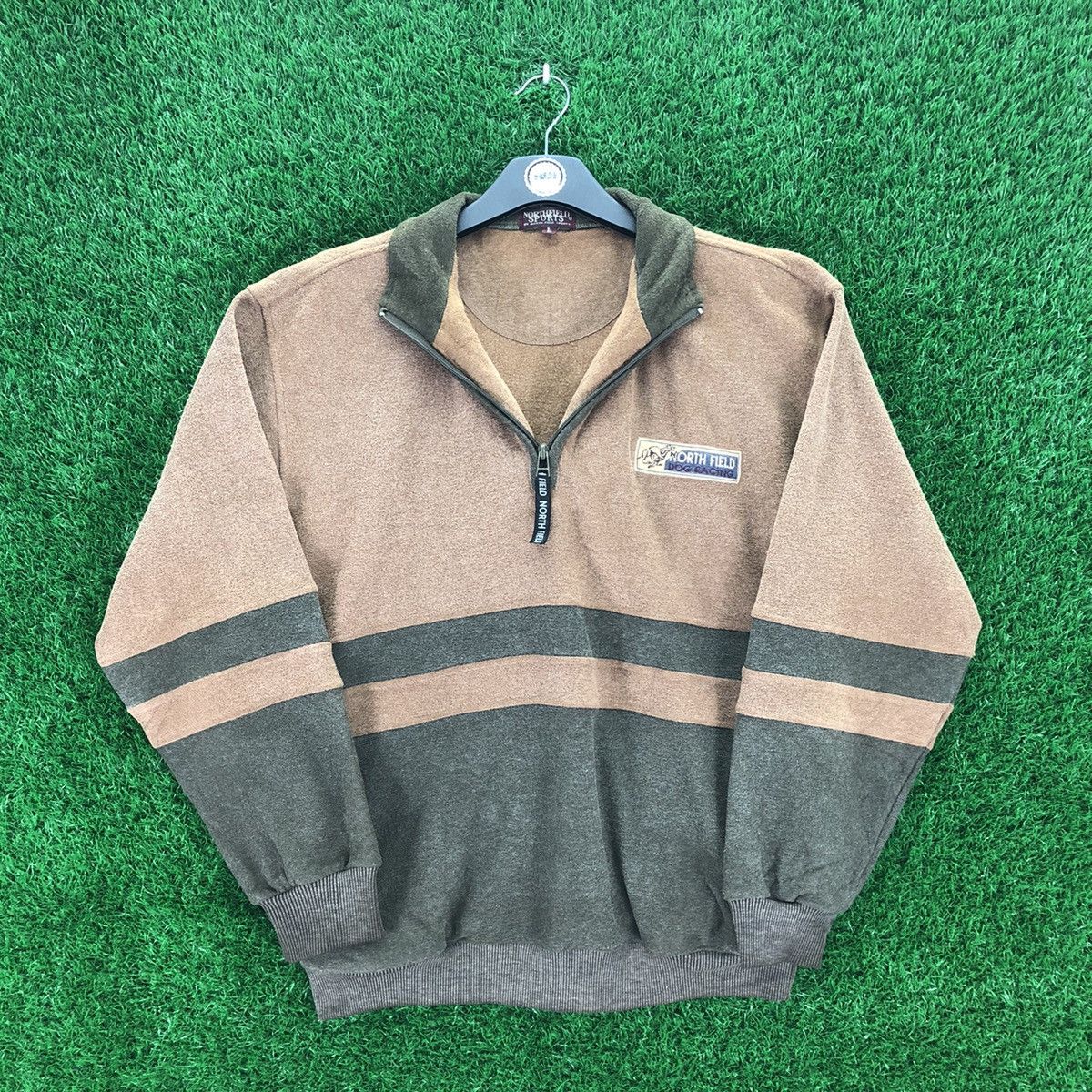 Japanese Brand Vintage North Field Quarter Zipper Sweater Shirt Size US XL / EU 56 / 4 - 1 Thumbnail