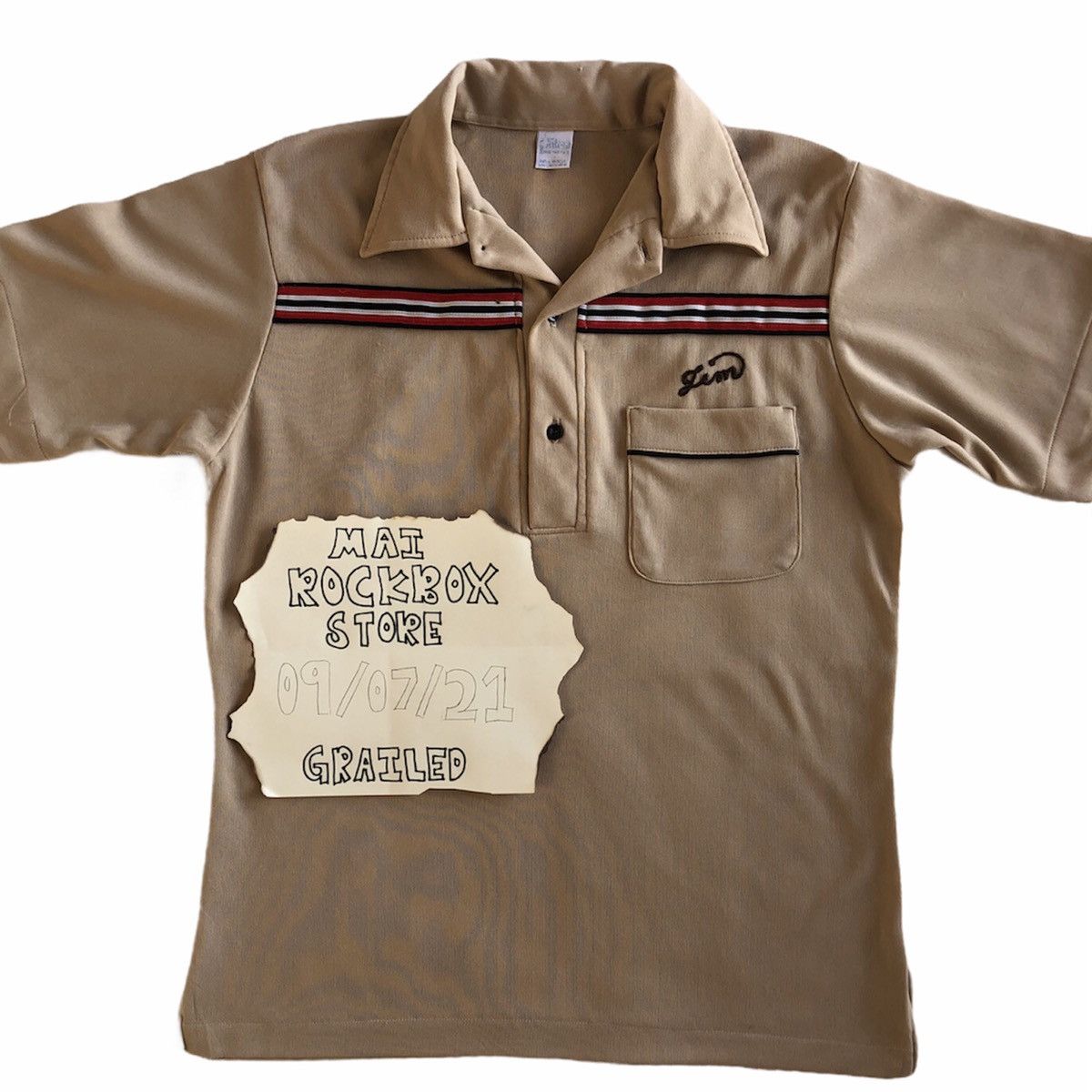 American Rag Vintage 70's Bowling Polo Embroidery Chainstitch by HILTON Size US M / EU 48-50 / 2 - 3 Thumbnail