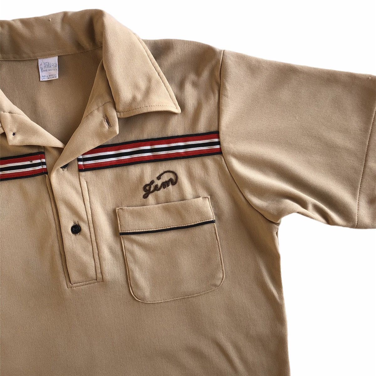 American Rag Vintage 70's Bowling Polo Embroidery Chainstitch by HILTON Size US M / EU 48-50 / 2 - 4 Thumbnail