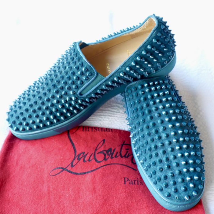 Christian louboutin hotsell roller boat blue