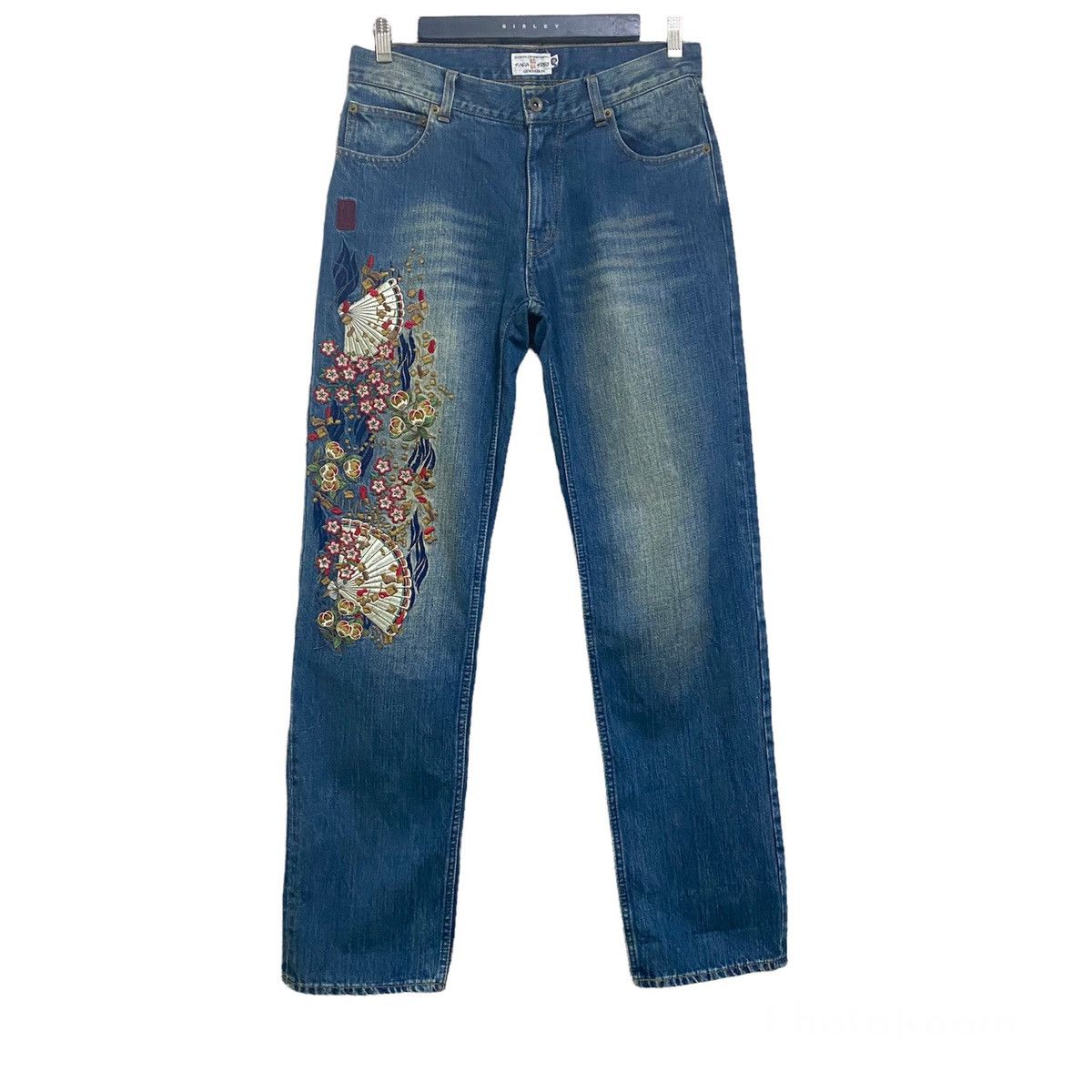 Karakuri Tamashii Karakuri Generation Denim Embroidery Japan Motive Jeans Size US 31 - 1 Thumbnail