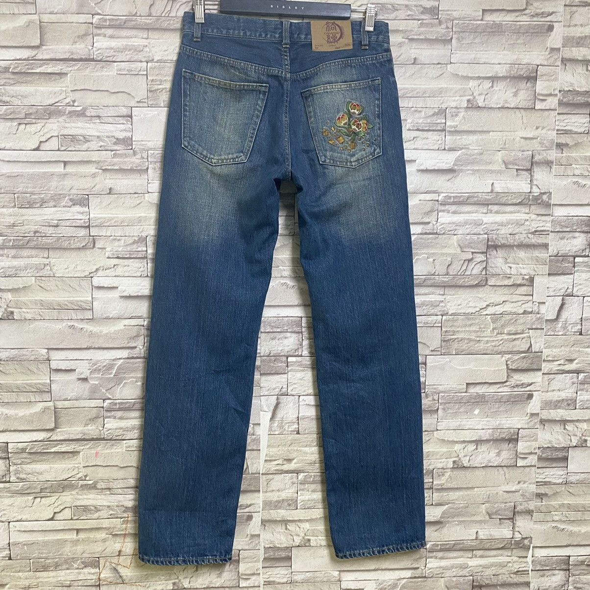 Karakuri Tamashii Karakuri Generation Denim Embroidery Japan Motive Jeans Size US 31 - 11 Thumbnail