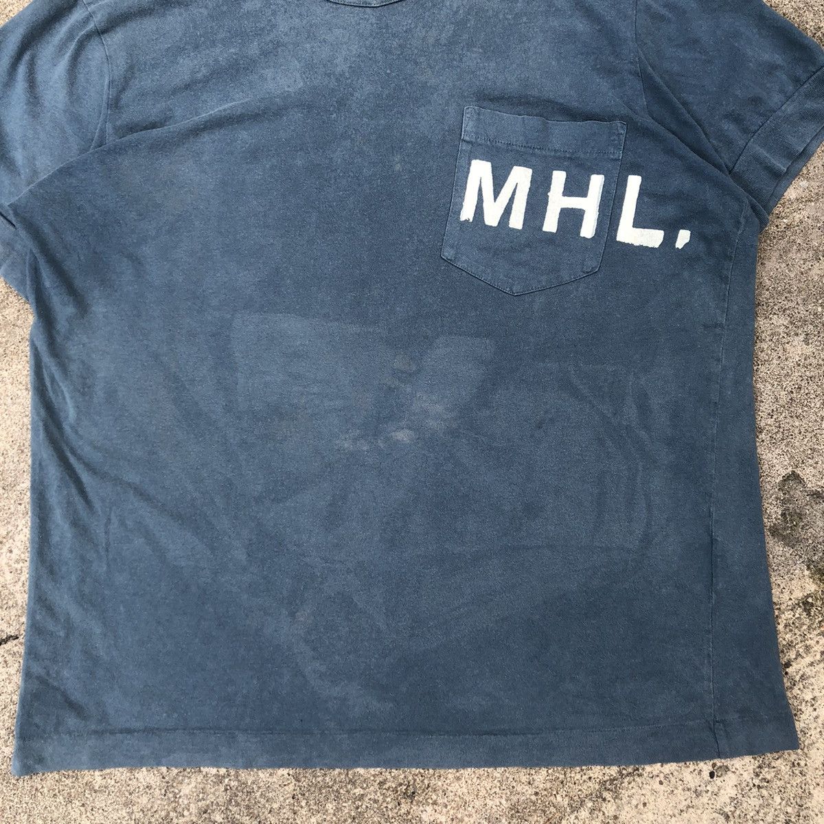 Designer × Margaret Howell × Vintage 🔥OG🔥Rare🔥Margaret Howell Spellout Sun Faded Pocket Tee Size US L / EU 52-54 / 3 - 3 Thumbnail