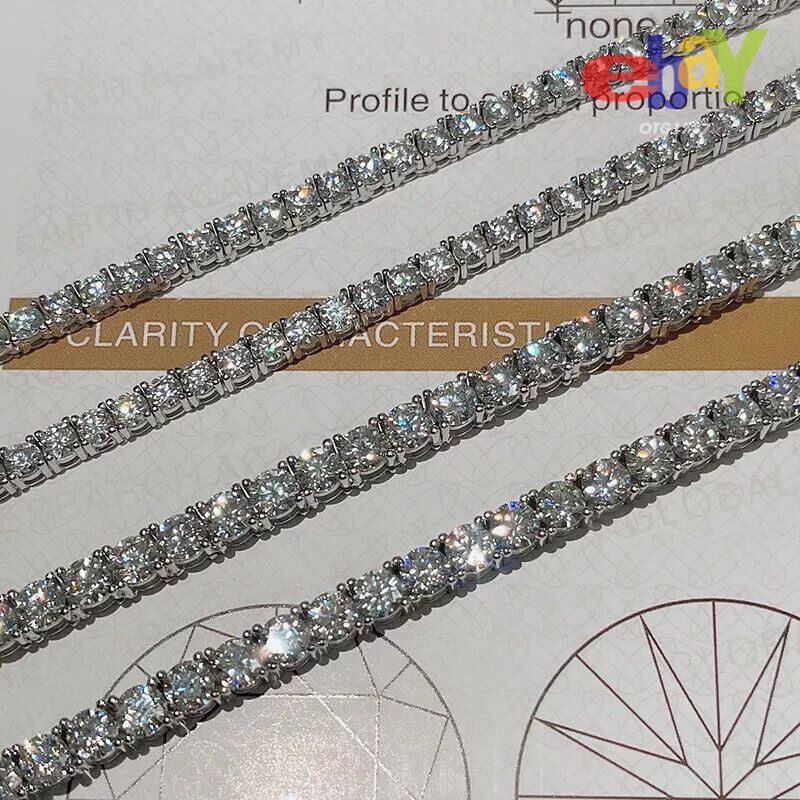 Other VVS Moissanite Tennis Chain Passes Diamond Tester 925 Silver Size ONE SIZE - 3 Thumbnail