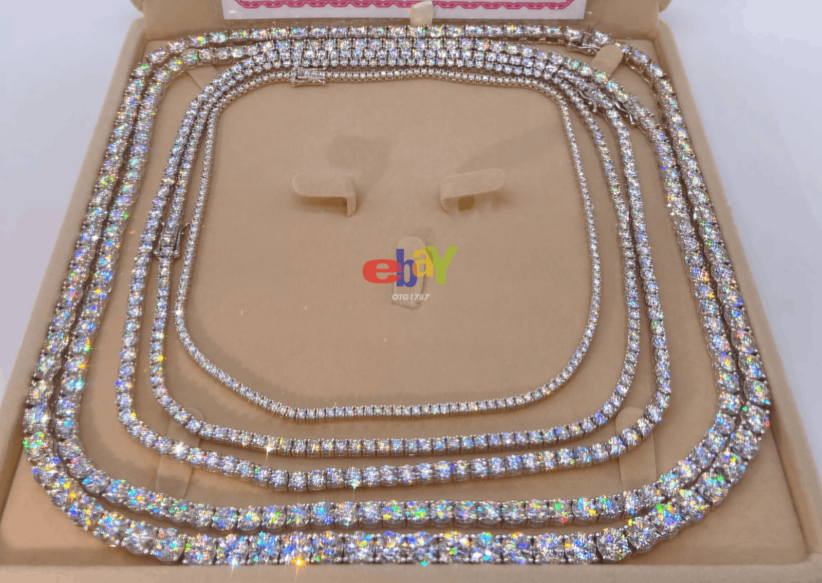 Other VVS Moissanite Tennis Chain Passes Diamond Tester 925 Silver Size ONE SIZE - 7 Thumbnail