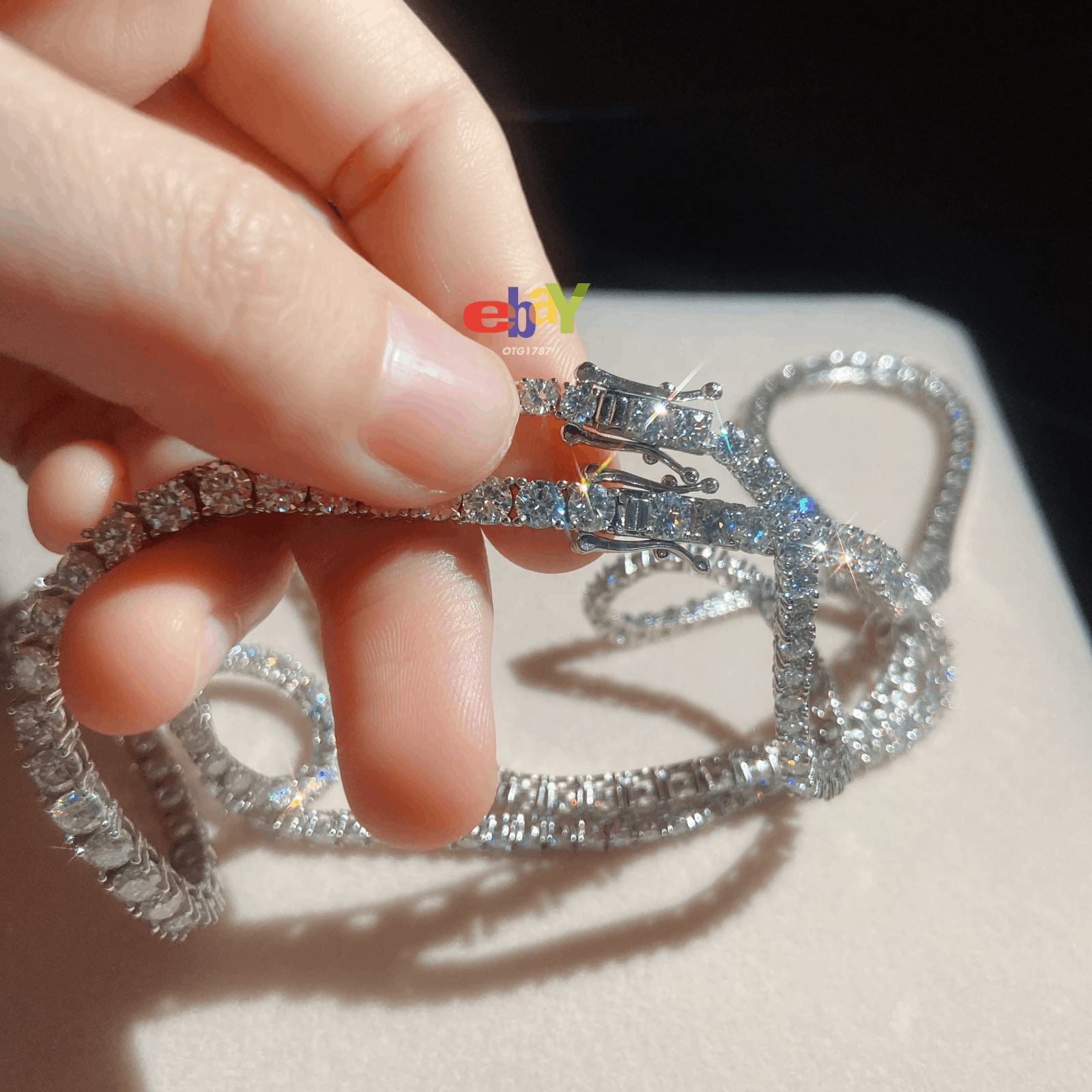 Other VVS Moissanite Tennis Chain Passes Diamond Tester 925 Silver Size ONE SIZE - 4 Thumbnail