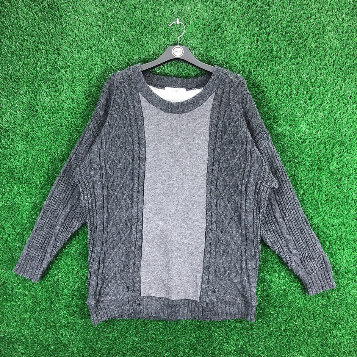 Japanese Brand Vintage knit Sweater Cable Baggy Style by Mill Size L / US 10 / IT 46 - 1 Thumbnail