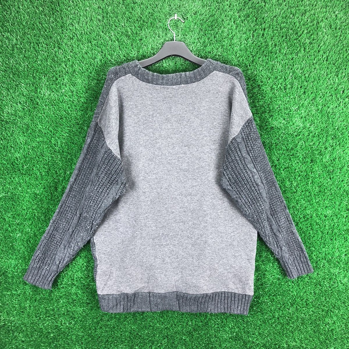 Japanese Brand Vintage knit Sweater Cable Baggy Style by Mill Size L / US 10 / IT 46 - 4 Thumbnail