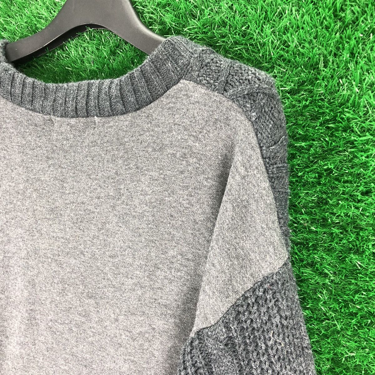 Japanese Brand Vintage knit Sweater Cable Baggy Style by Mill Size L / US 10 / IT 46 - 5 Thumbnail