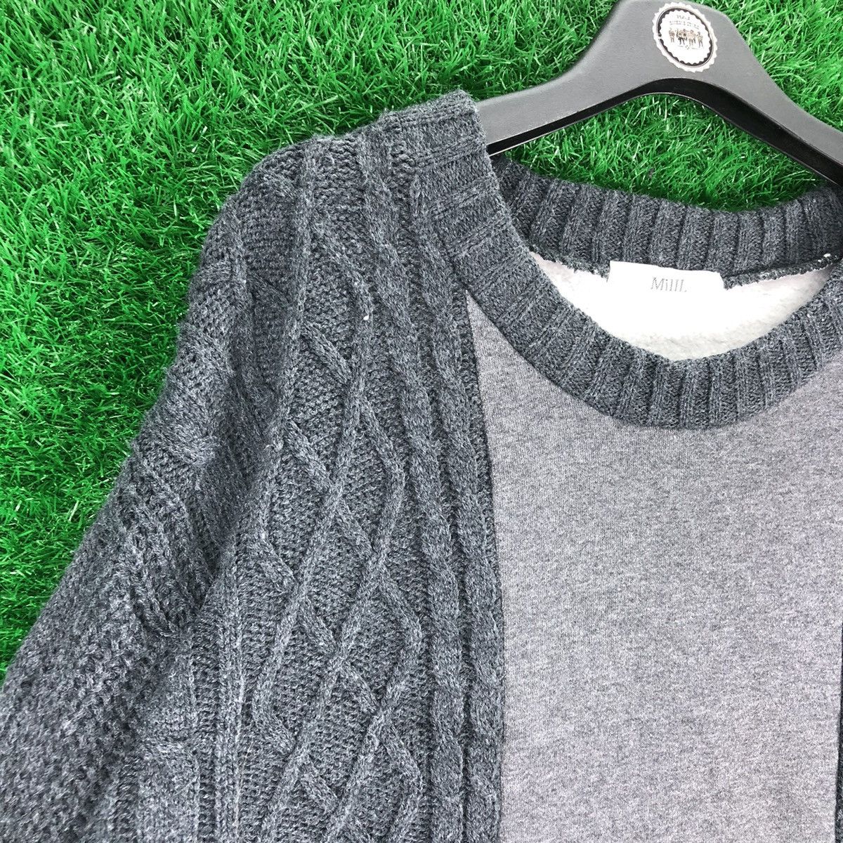 Japanese Brand Vintage knit Sweater Cable Baggy Style by Mill Size L / US 10 / IT 46 - 2 Thumbnail