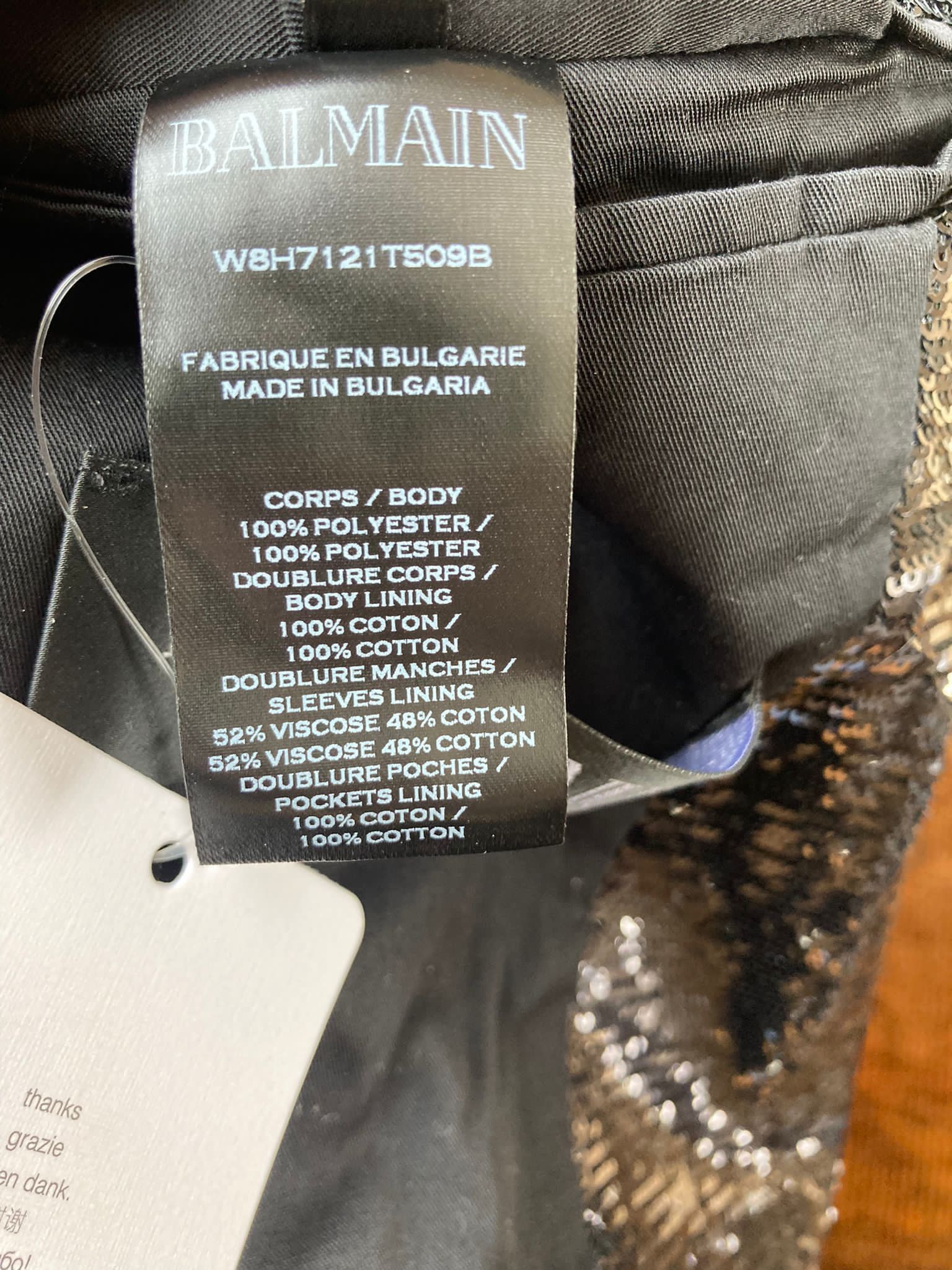 Balmain Sequin Blazer in Black Size US L / EU 52-54 / 3 - 3 Thumbnail