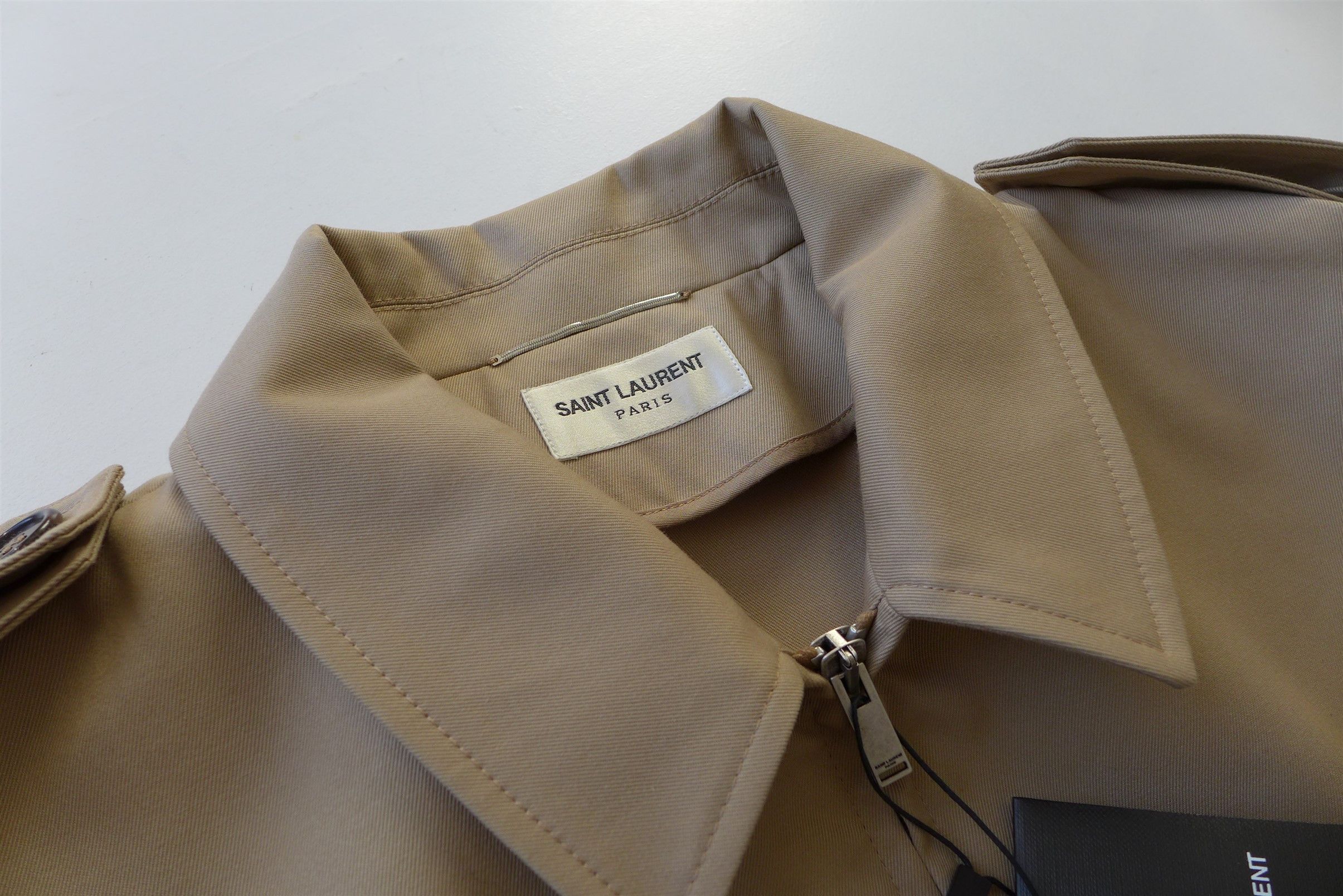Saint Laurent Paris Saint Laurent Double Face Jacket - Beige Gabardine Size US M / EU 48-50 / 2 - 10 Thumbnail