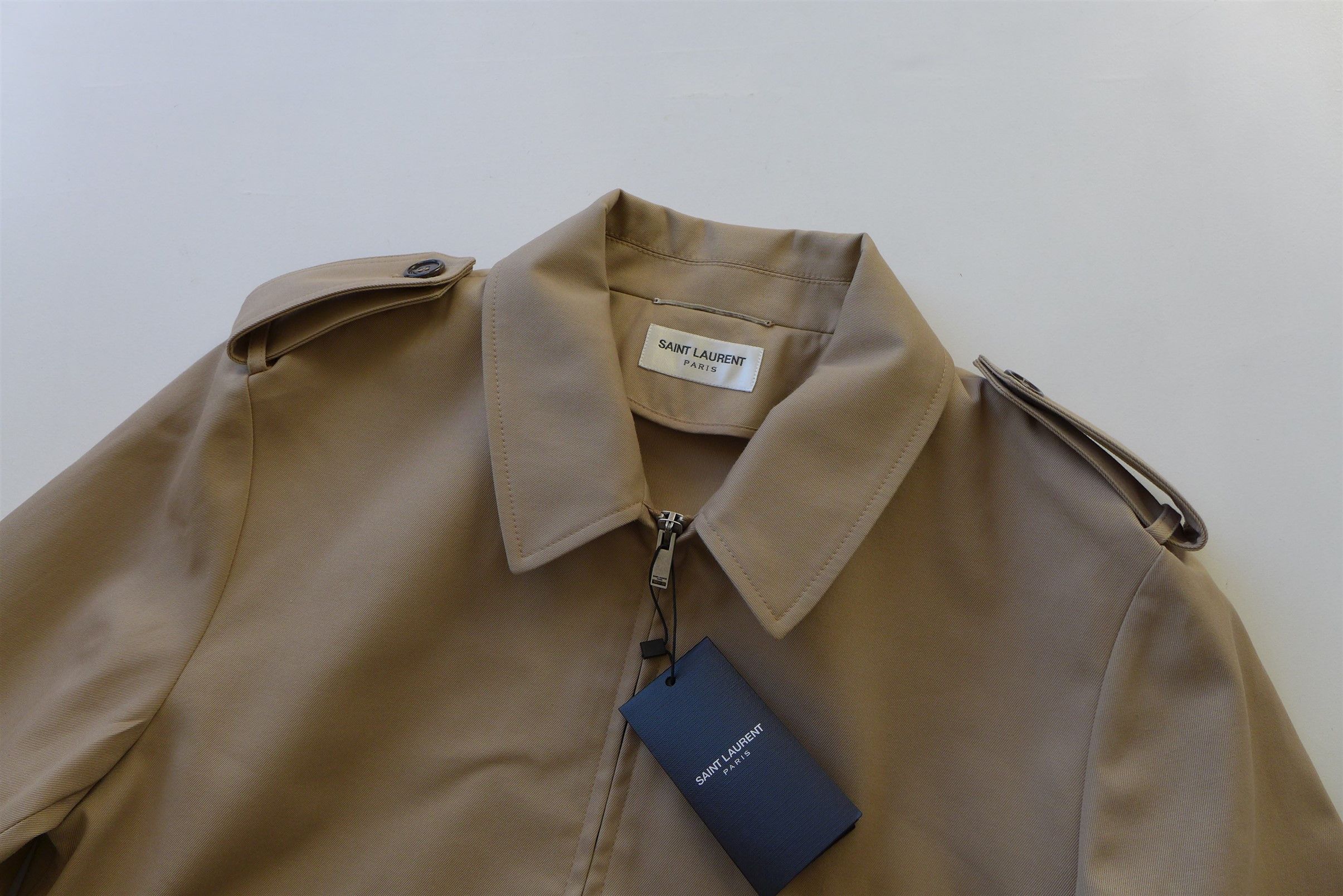 Saint Laurent Paris Saint Laurent Double Face Jacket - Beige Gabardine Size US M / EU 48-50 / 2 - 9 Thumbnail