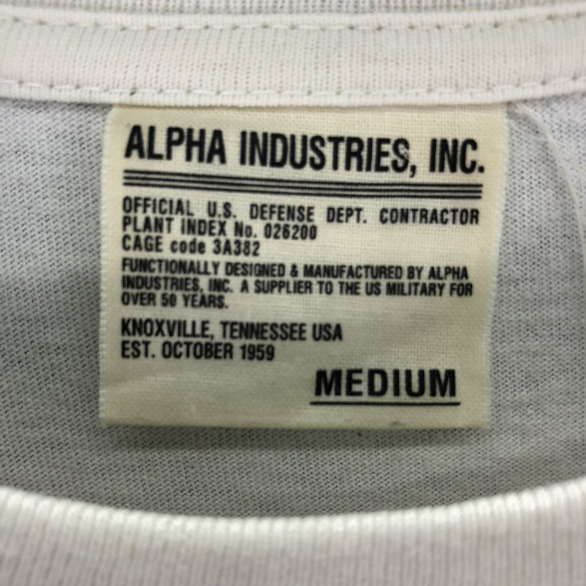 Alpha Industries Vintage Alpha Industries 1959 Manufactory Tee Size US M / EU 48-50 / 2 - 13 Thumbnail