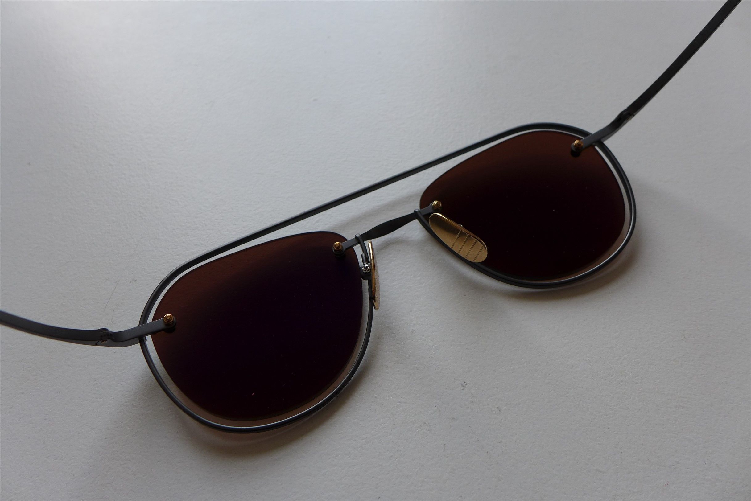 Thom Browne Thom Browne TBS112 Aviator Sunglasses -- Black Iron Size ONE SIZE - 14 Thumbnail