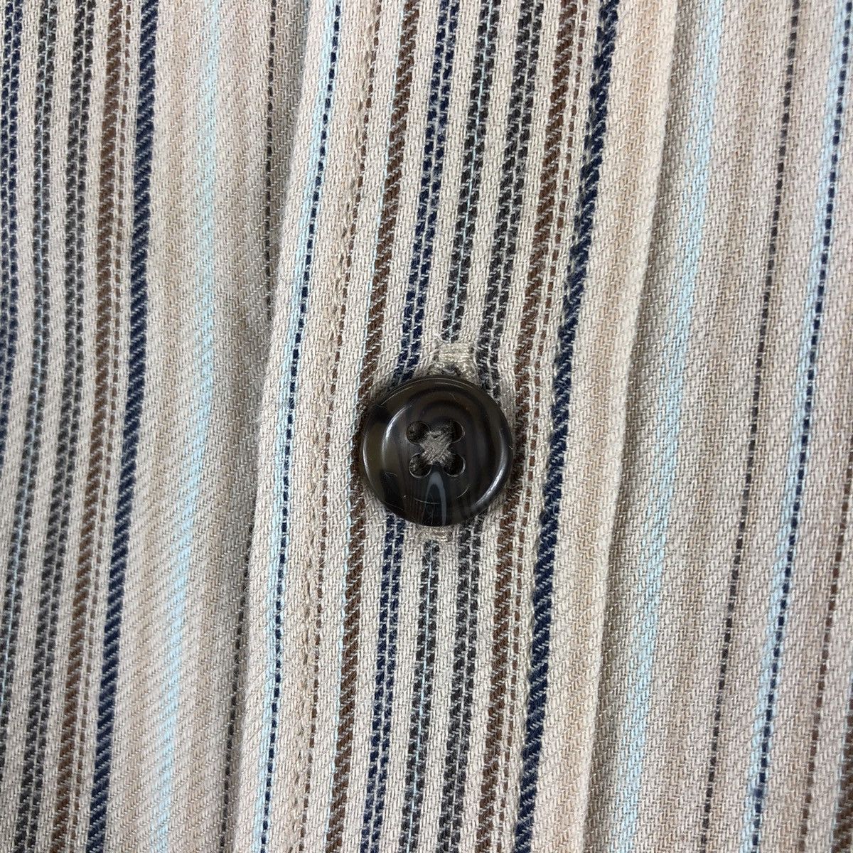 Flannel Vintage Prestige Style Striped Singel Pocket Shirt Button up Size US XL / EU 56 / 4 - 8 Thumbnail