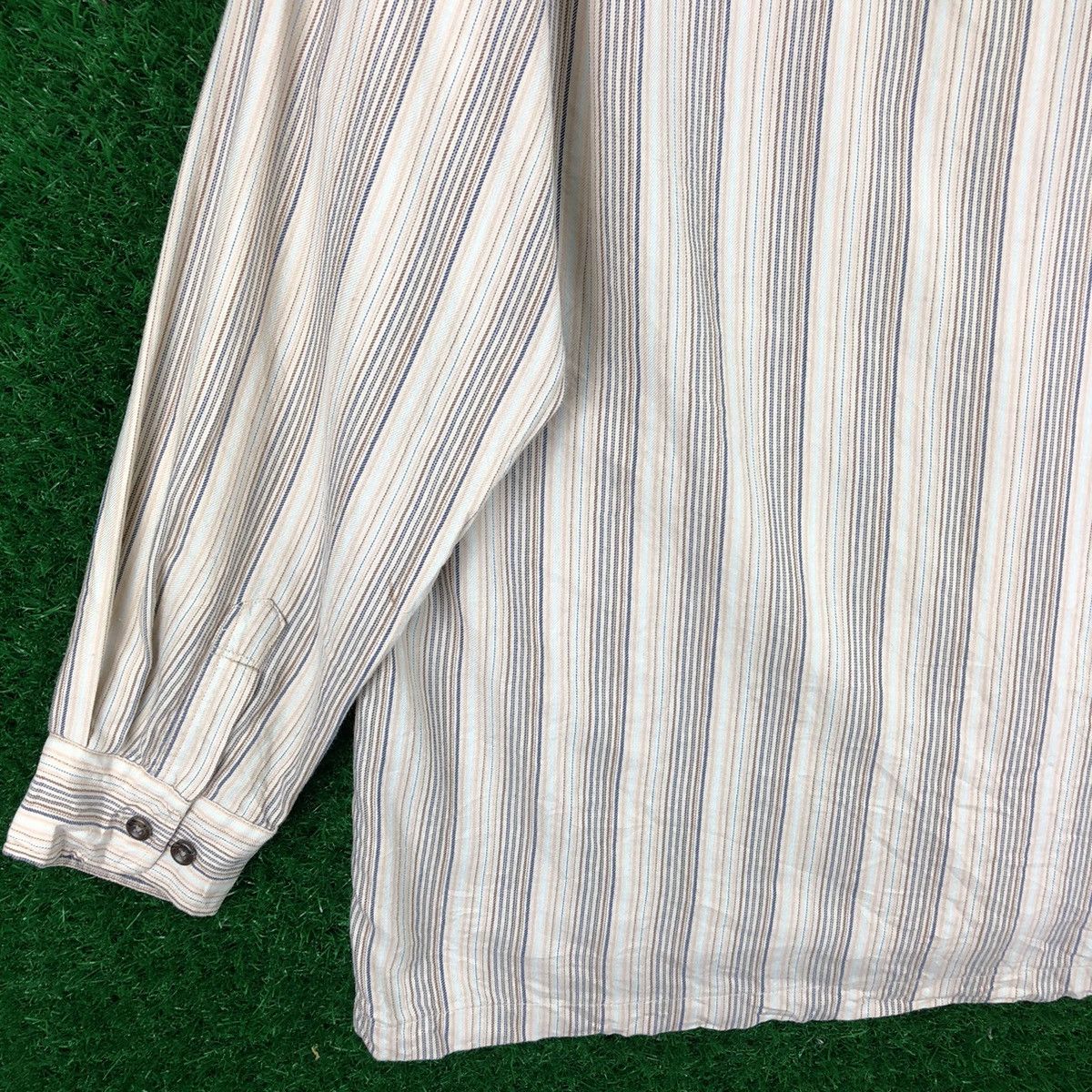 Flannel Vintage Prestige Style Striped Singel Pocket Shirt Button up Size US XL / EU 56 / 4 - 6 Thumbnail