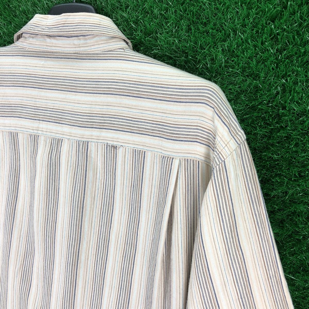 Flannel Vintage Prestige Style Striped Singel Pocket Shirt Button up Size US XL / EU 56 / 4 - 5 Thumbnail