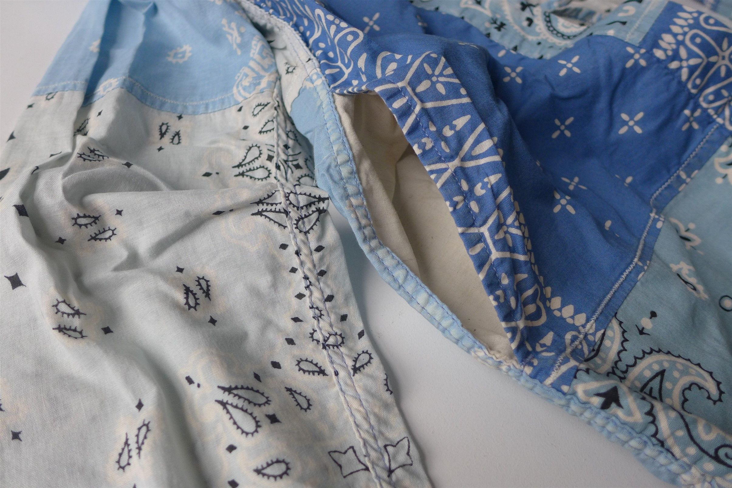 Kapital Kapital Kakashi Bandana Patchwork Kimono Shirt - Sax Size US M / EU 48-50 / 2 - 10 Thumbnail