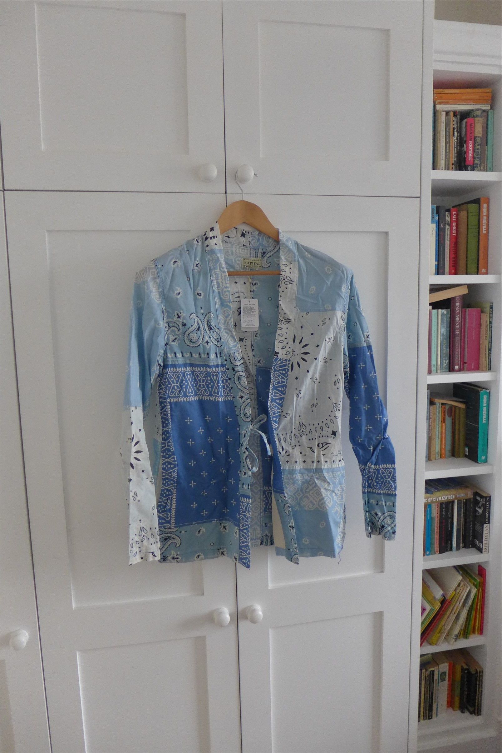 Kapital Kakashi Bandana Patchwork Kimono Shirt - Sax