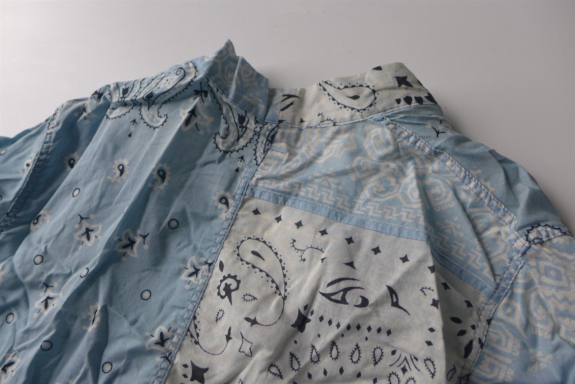 Kapital Kapital Kakashi Bandana Patchwork Kimono Shirt - Sax Size US M / EU 48-50 / 2 - 5 Thumbnail
